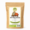 Bio Roh-Kakao Drops von Awesome Nuts im wiederverschließbaren Beutel, freigestellte Produktabbildung auf weißem Hintergrund
